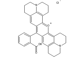9-(2-Carboxyphenyl)-2,3,6,7,12,13,16,17-octahydro-1H,5H,11H,15H-xantheno[2,3,4-ij:5,6,7-i'j′]diquinolizin-18-ium chloride, 64339-18-0, undefined, 
