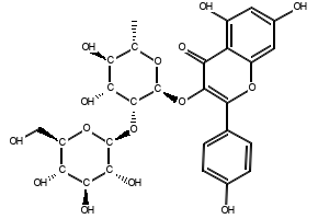 Kaempferol-3-O-β-D-glucosyl(1-2)rhamnoside, 142451-65-8, undefined, 