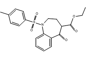 Ethyl 5-oxo-1-tosyl-2,3,4,5-tetrahydro-1H-benzo[b]azepine-4-carboxylate, 54620-98-3, undefined, 