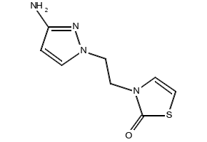 3-(2-(3-Amino-1H-pyrazol-1-yl)ethyl)thiazol-2(3H)-one, 1342688-00-9, undefined, 