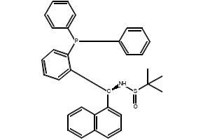 (R)-N-((S)-(2-(diphenylphosphaneyl)phenyl)(naphthalen-1-yl)methyl)-2-methylpropane-2-sulfinamide, 1595319-95-1, undefined, 