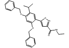 5-(2,4-bis(benzyloxy)-5-isopropylphenyl)-N-ethylisoxazole-3-carboxamide
