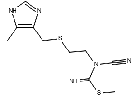 1-Cyano-2-methyl-1-[2-(5-methylimidazol-4-yl-methylthio)ethyl]isothiourea