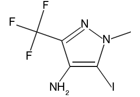 5-Iodo-1-methyl-3-(trifluoromethyl)-1H-pyrazol-4-amine, 2092046-65-4, undefined, 