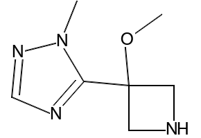5-(3-Methoxyazetidin-3-yl)-1-methyl-1H-1,2,4-triazole, 2228163-08-2, undefined, 