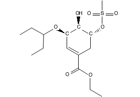 (3R,4R,5R)-Ethyl 4-hydroxy-5-((methylsulfonyl)oxy)-3-(pentan-3-yloxy)cyclohex-1-enecarboxylate