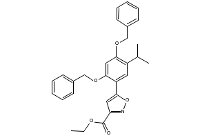 Ethyl 5-(2,4-bis(benzyloxy)-5-isopropylphenyl)isoxazole-3-carboxylate