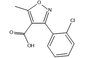 5-Methyl-3-(2'-chlorophenyl)-4-isoxazolecarboxylic acid, 23598-72-3, undefined, 