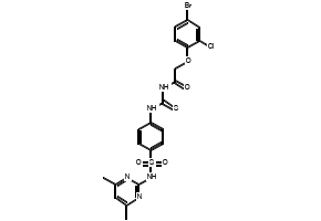 2-(4-Bromo-2-chlorophenoxy)-N-((4-(N-(4,6-dimethylpyrimidin-2-yl)sulfamoyl)phenyl)carbamothioyl)acetamide