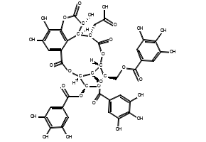 2-((3R,3aS,4S,7R,8R,10S,11R,17R)-3,15,16-Trihydroxy-2,5,13-trioxo-10,17-bis((3,4,5-trihydroxybenzoyl)oxy)-8-(((3,4,5-trihydroxybenzoyl)oxy)methyl)-2,3,3a,4,5,7,8,10,11,13-decahydro-7,11-methano[1,4,7]trioxacyclotridecino[11,10,9-de]chromen-4-yl)acetic acid