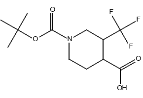 1-(tert-Butoxycarbonyl)-3-(trifluoromethyl)piperidine-4-carboxylic acid, 1260649-60-2, undefined, 