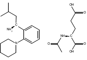 (s)-3-Methyl-1-(2-(piperidin-1-yl)phenyl)butan-1-amine acetyl-l-glutamate