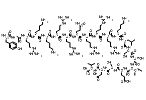 (2S,5S,8S,11S,14S,17S,20S,23S,26S,29S,32S,35S,38S,41S,44S,47S,50S,53S,59S)-59-Amino-38-(3-amino-3-oxopropyl)-26,47,50-tris(4-aminobutyl)-14-((S)-sec-butyl)-11-(2-carboxyethyl)-5-(carboxymethyl)-29,32,35,41,44,53-hexakis(3-guanidinopropyl)-8,17,20-tris(hydroxymethyl)-60-(4-hydroxyphenyl)-23-isobutyl-2-isopropyl-4,7,10,13,16,19,22,25,28,31,34,37,40,43,46,49,52,55,58-nonadecaoxo-3,6,9,12,15,18,21,24,27,30,33,36,39,42,45,48,51,54,57-nonadecaazahexacontanoic acid