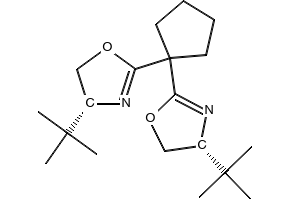 (4R,4'R)-2,2'-(Cyclopentane-1,1-diyl)bis(4-(tert-butyl)-4,5-dihydrooxazole), 2828431-98-5, undefined, 