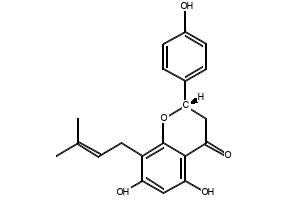 (2S)-5,7-dihydroxy-2-(4-hydroxyphenyl)-8-(3-methyl-2-butenyl)-2,3-dihydro-4H-chromen-4-one, 53846-50-7, undefined, 