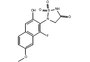 5-(1-Fluoro-3-hydroxy-7-methoxynaphthalen-2-yl)-1,2,5-thiadiazolidin-3-one 1,1-dioxide, 2407610-46-0, undefined, 