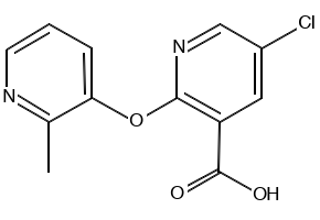 5-Chloro-2-((2-methylpyridin-3-yl)oxy)nicotinic acid, 1255147-31-9, undefined, 