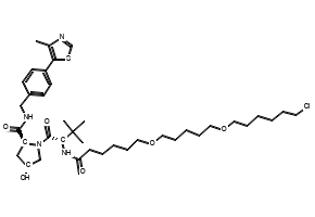 (2S,4R)-1-((S)-2-(6-((5-((6-chlorohexyl)oxy)pentyl)oxy)hexanamido)-3,3-dimethylbutanoyl)-4-hydroxy-N-(4-(4-methylthiazol-5-yl)benzyl)pyrrolidine-2-carboxamide, 1835705-61-7, undefined, 