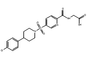 (5-((4-(4-Chlorophenyl)piperidin-1-yl)sulfonyl)picolinoyl)glycine, 2851040-81-6, undefined, 