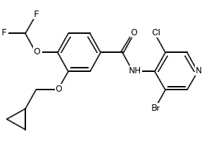 N-(3-Bromo-5-chloropyridin-4-yl)-3-(cyclopropylmethoxy)-4-(difluoromethoxy)benzamide, 3031785-18-6, undefined, 