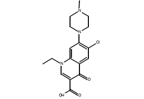 6-chloro-1-ethyl-7-(4-methylpiperazin-1-yl)-4-oxo-1,4-dihydroquinoline-3-carboxylic acid, 70458-73-0, undefined, 