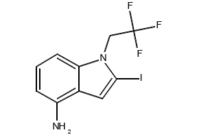 2-Iodo-1-(2,2,2-trifluoroethyl)-1H-indol-4-amine, 2127096-38-0, undefined, 