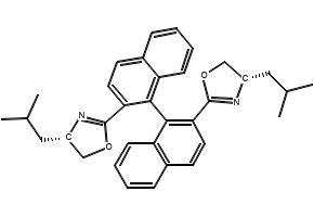 (S)-2,2'-Bis((S)-4-isobutyl-4,5-dihydrooxazol-2-yl)-1,1'-binaphthalene, 1616784-76-9, undefined, 