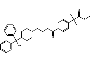 Methyl 2-(4-(4-(4-(hydroxydiphenylmethyl)piperidin-1-yl)butanoyl)phenyl)-2-methylpropanoate, 154477-55-1, undefined, 
