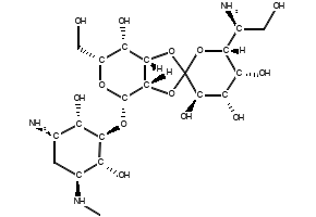 (3aS,3'R,4S,4'S,5'R,6R,6'R,7S,7aS)-4-(((1R,2S,3R,5S,6R)-3-Amino-2,6-dihydroxy-5-(methylamino)cyclohexyl)oxy)-6'-((S)-1-amino-2-hydroxyethyl)-6-(hydroxymethyl)octahydro-3aH-spiro[[1,3]dioxolo[4,5-c]pyran-2,2'-pyran]-3',4',5',7-tetraol