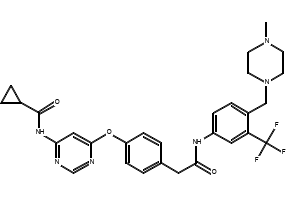 N-(6-(4-(2-((4-((4-Methylpiperazin-1-yl)methyl)-3-(trifluoromethyl)phenyl)amino)-2-oxoethyl)phenoxy)pyrimidin-4-yl)cyclopropanecarboxamide