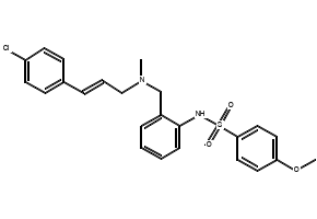 (E)-N-(2-(((3-(4-Chlorophenyl)allyl)(methyl)amino)methyl)phenyl)-4-methoxybenzenesulfonamide, 1283519-40-3, undefined, 