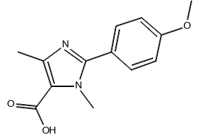 2-(4-Methoxyphenyl)-1,4-dimethyl-1H-imidazole-5-carboxylic acid, 1532077-88-5, undefined, 