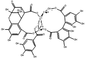 (57R,58S,510R,511R,519S)-14,15,16,24,25,26,52,53,516,517,517-Undecahydroxy-55,513,515,3,8-pentaoxo-55,57,58,510,511,513,515,516,517,517a-decahydro-4,7-dioxa-5(19,10)-1,16-epoxy-7,11-methanodibenzo[i,k][1,4,7]trioxacyclotridecina-1,2(1,2)-dibenzenacyclooctaphane-58-yl 3,4,5-trihydroxybenzoate