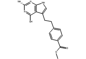 Methyl 4-(2-(2-amino-4-oxo-4,7-dihydro-3H-pyrrolo[2,3-d]pyrimidin-5-yl)ethyl)benzoate, 155405-80-4, undefined, 