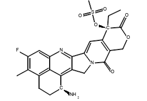 (1S,9R)-1-Amino-9-ethyl-5-fluoro-9-hydroxy-4-methyl-1,2,3,9,12,15-hexahydro-10H,13H-benzo[de]pyrano[3',4':6,7]indolizino[1,2-b]quinoline-10,13-dione methanesulfonate, 2938875-54-6, undefined, 