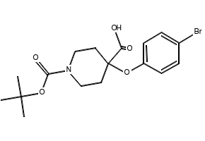 4-(4-Bromophenoxy)-1-(tert-butoxycarbonyl)piperidine-4-carboxylic acid, 1159835-30-9, undefined, 