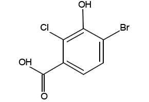 4-Bromo-2-chloro-3-hydroxybenzoic acid, 91658-95-6, undefined, 
