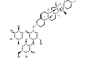 (2S,3R,4S,5S,6R)-2-(((2R,3R,4S,5R,6R)-3-Hydroxy-2-(hydroxymethyl)-6-(((2'R,4S,5'R,6aR,6bS,8aS,8bR,9S,11aS,12aS,12bS)-5',6a,8a,9-tetramethyl-1,3,3',4,4',5,5',6,6a,6b,6',7,8,8a,8b,9,11a,12,12a,12b-icosahydrospiro[naphtho[2',1':4,5]indeno[2,1-b]furan-10,2'-pyran]-4-yl)oxy)-5-(((2S,3R,4R,5R,6S)-3,4,5-trihydroxy-6-methyltetrahydro-2H-pyran-2-yl)oxy)tetrahydro-2H-pyran-4-yl)oxy)-6-(hydroxymethyl)tetrahydro-2H-pyran-3,4,5-triol