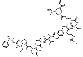 4-((S)-2-((S)-2-(2-((3-(3,5-Diacryloyl-1,3,5-triazinan-1-yl)-3-oxopropyl)thio)acetamido)-3-methylbutanamido)-5-ureidopentanamido)benzyl ((S)-1-(((S)-1-(((3R,4S,5S)-1-((S)-2-((1R,2R)-3-(((1S,2R)-1-hydroxy-1-phenylpropan-2-yl)amino)-1-methoxy-2-methyl-3-oxopropyl)pyrrolidin-1-yl)-3-methoxy-5-methyl-1-oxoheptan-4-yl)(methyl)amino)-3-methyl-1-oxobutan-2-yl)amino)-3-methyl-1-oxobutan-2-yl)(methyl)carbamate