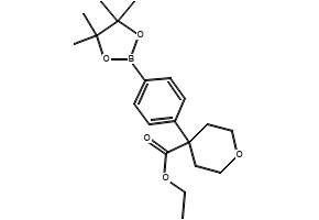 Ethyl 4-(4-(4,4,5,5-tetramethyl-1,3,2-dioxaborolan-2-yl)phenyl)tetrahydro-2H-pyran-4-carboxylate, 1423702-59-3, undefined, 