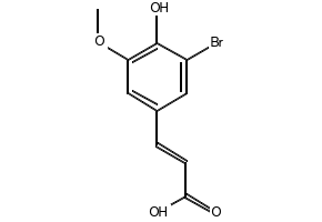 3-(3-Bromo-4-hydroxy-5-methoxyphenyl)acrylic acid(predominantly trans), 6948-33-0, undefined, 