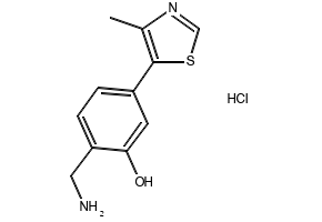 2-(Aminomethyl)-5-(4-methylthiazol-5-yl)phenol hydrochloride, 2411635-80-6, undefined, 