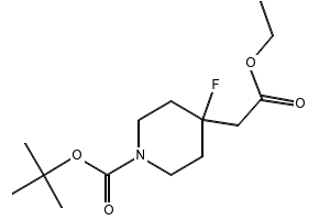tert-Butyl 4-(2-ethoxy-2-oxoethyl)-4-fluoropiperidine-1-carboxylate, 1235842-48-4, undefined, 