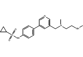 N-(4-(5-((Methyl(2-(methylamino)ethyl)amino)methyl)pyridin-3-yl)phenyl)cyclopropanesulfonamide, 2890765-10-1, undefined, 