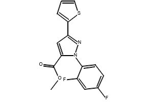 Methyl 1-(2,4-difluorophenyl)-3-(thiophen-2-yl)-1H-pyrazole-5-carboxylate, 1202028-96-3, undefined, 
