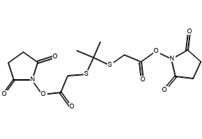 Bis(2,5-dioxopyrrolidin-1-yl) 2,2'-(propane-2,2-diylbis(sulfanediyl))diacetate, 125503-35-7, undefined, 