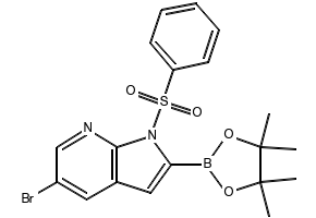 5-Bromo-1-(phenylsulfonyl)-2-(4,4,5,5-tetramethyl-1,3,2-dioxaborolan-2-yl)-1H-pyrrolo[2,3-b]pyridine, 1357387-25-7, undefined, 
