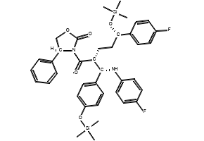 (S)-3-((2R,5S)-5-(4-Fluorophenyl)-2-((S)-((4-fluorophenyl)amino)(4-((trimethylsilyl)oxy)phenyl)methyl)-5-((trimethylsilyl)oxy)pentanoyl)-4-phenyloxazolidin-2-one