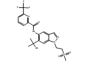 N-(6-(2-Hydroxypropan-2-yl)-1-(2-(methylsulfonyl)ethyl)-1H-indazol-5-yl)-6-(trifluoromethyl)picolinamide
