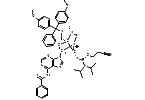 (1S,3R,4R,6S,7S)-3-(6-Benzamido-9H-purin-9-yl)-1-((bis(4-methoxyphenyl)(phenyl)methoxy)methyl)-6-methyl-2,5-dioxabicyclo[2.2.1]heptan-7-yl (2-cyanoethyl) diisopropylphosphoramidite